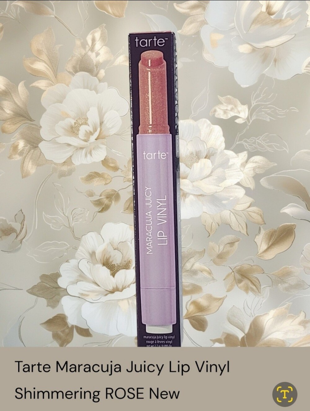 Tarte Maracuja Juicy Lip Vinyl SHIMMERING ROSE NIB 2.7 g/ .095 oz